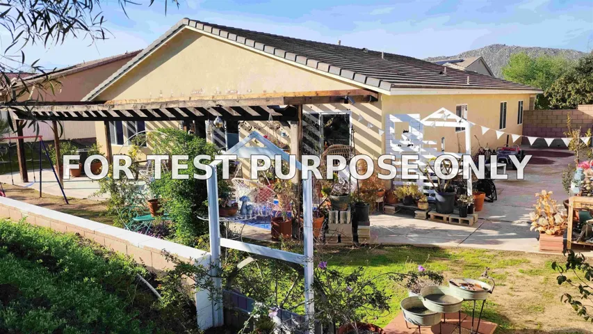 Demo/Test Data 33129 Big Range Dr, Winchester, Ca 92545