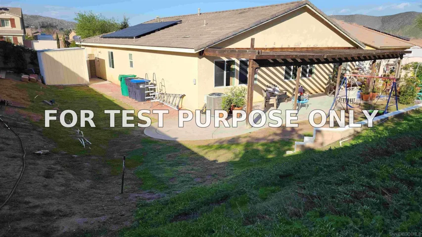 Demo/Test Data 33129 Big Range Dr, Winchester, Ca 92545