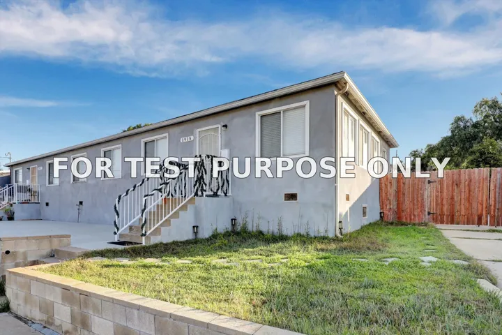 Demo/Test Data 1915-17 Westinghouse St, San Diego, Ca 92111