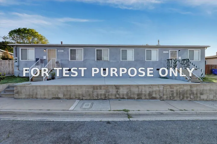 Demo/Test Data 1915-17 Westinghouse St, San Diego, Ca 92111