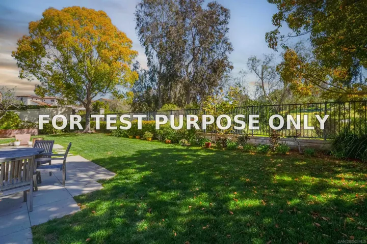 Demo/Test Data 16877 Going My Way, San Diego, Ca 92127