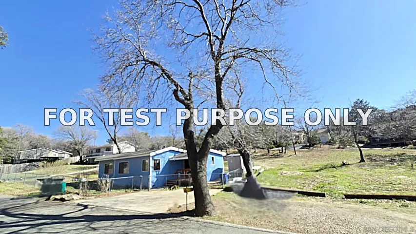 Demo/Test Data 2726 Salton Vista Dr, Julian, Ca 92036