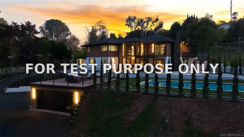 Demo/Test Data 2101 Monte Vista Drive, Vista, Ca 92084