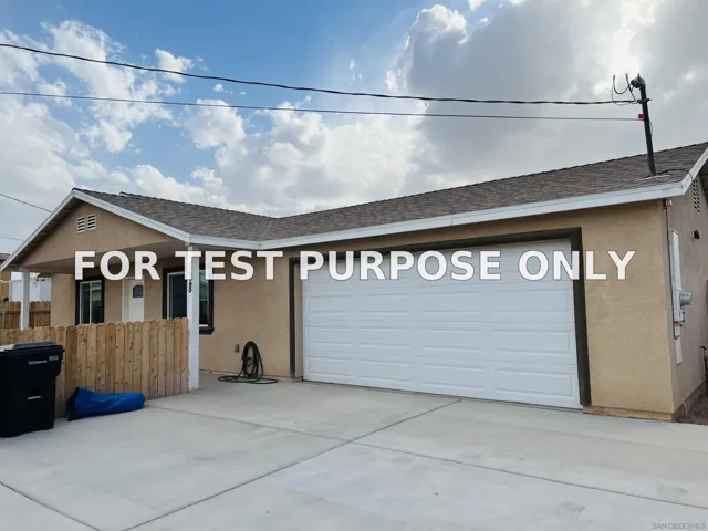 Demo/Test Data 1628 A St., Brawley, Ca 92227