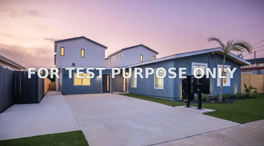 Demo/Test Data 4674-78 Firestone, San Diego, Ca 92117