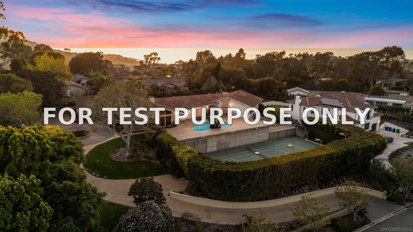 Demo/Test Data 3013 Woodford Dr, La Jolla, Ca 92037