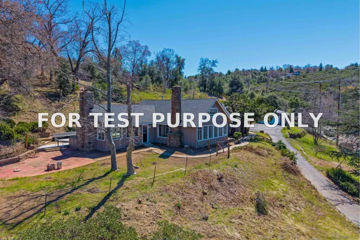 Demo/Test Data 3869 Pine Hills Rd, Julian, Ca 92036