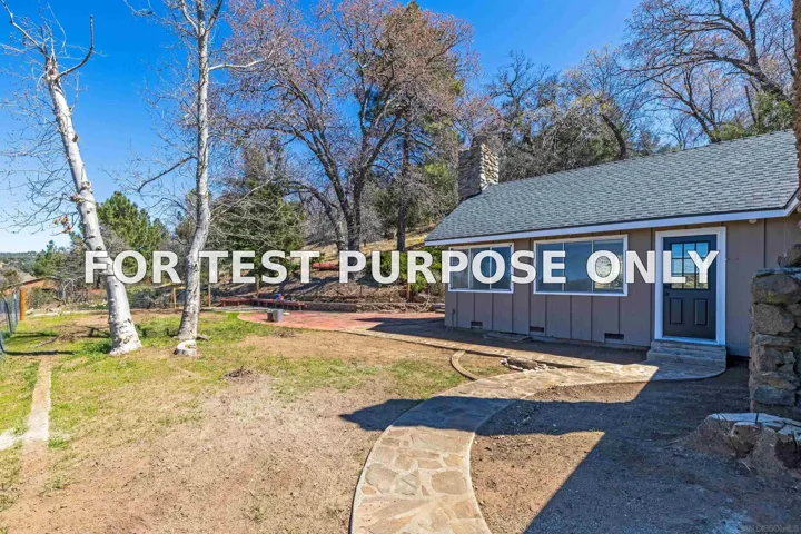 Demo/Test Data 3869 Pine Hills Rd, Julian, Ca 92036
