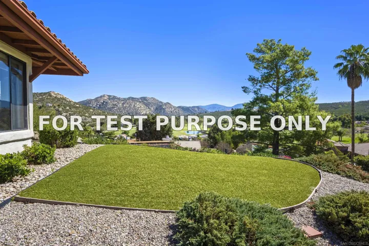 Demo/Test Data 15519 Calistoga Dr., Ramona, Ca 92065