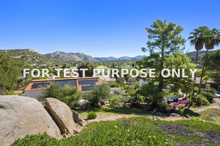 Demo/Test Data 15519 Calistoga Dr., Ramona, Ca 92065