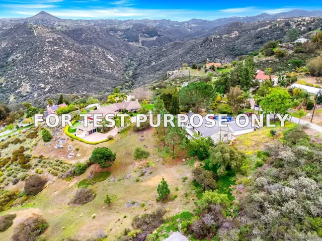 Demo/Test Data 28983 Mountain Meadow Rd, Escondido, Ca 92026