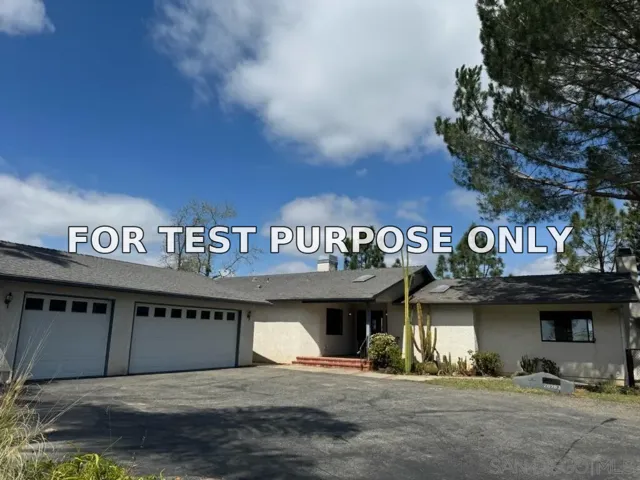 Demo/Test Data 28983 Mountain Meadow Rd, Escondido, Ca 92026
