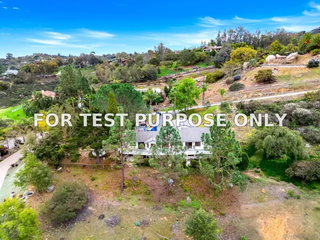 Demo/Test Data 28983 Mountain Meadow Rd, Escondido, Ca 92026