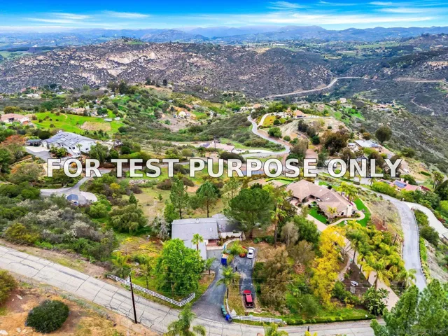 Demo/Test Data 28983 Mountain Meadow Rd, Escondido, Ca 92026