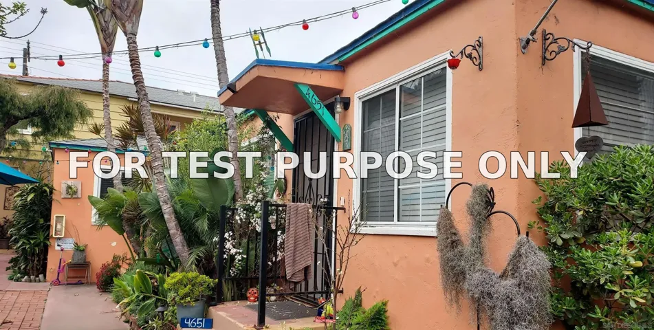 Demo/Test Data 4649-55 Muir Ave., San Diego, Ca 92107
