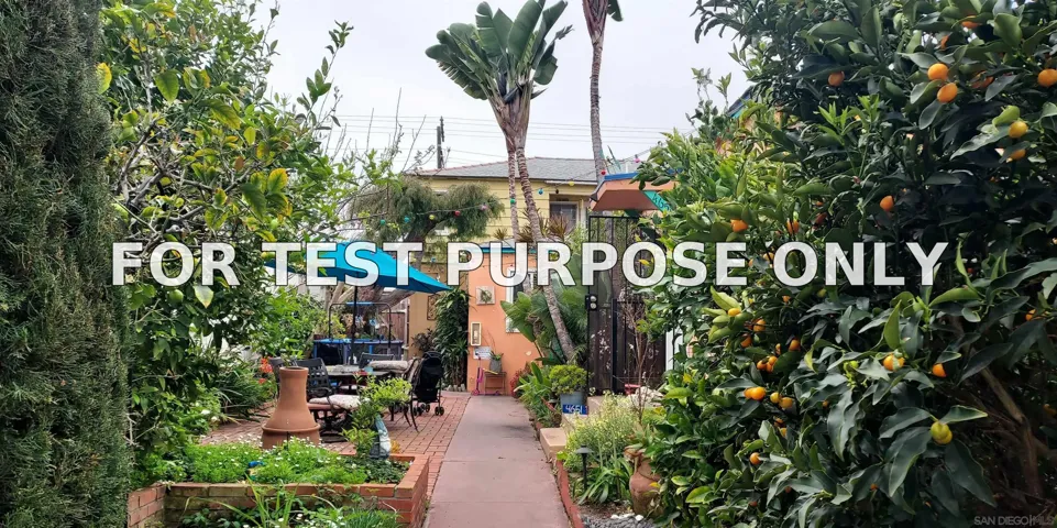 Demo/Test Data 4649-55 Muir Ave., San Diego, Ca 92107