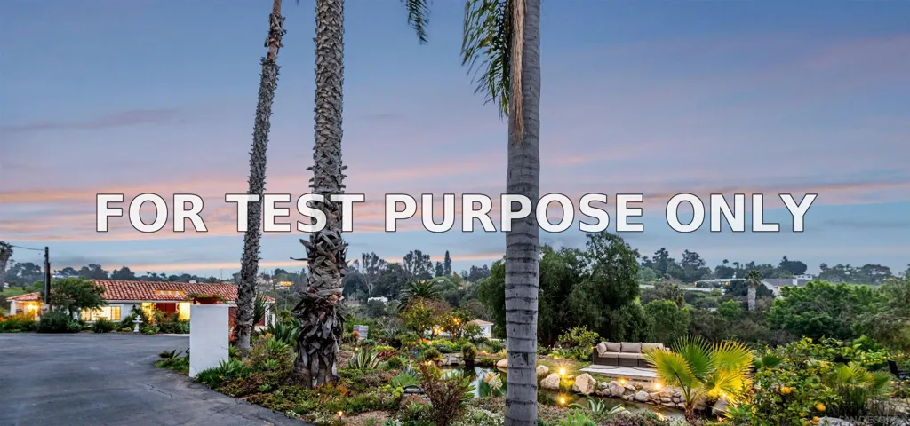 Demo/Test Data 1761 Winterwarm Dr, Fallbrook, Ca 92028