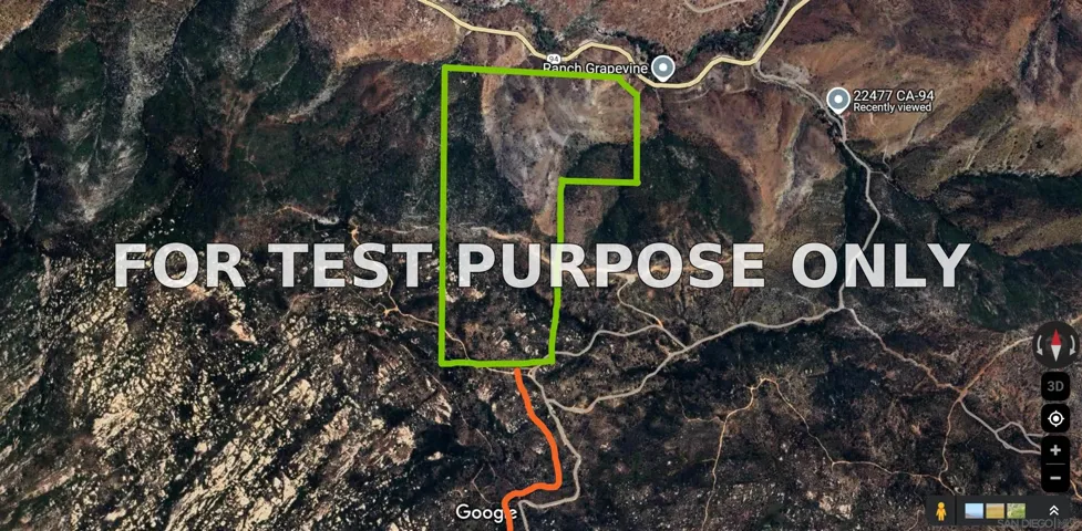 Demo/Test Data Highway 94 Unit 0, Dulzura, Ca 91917