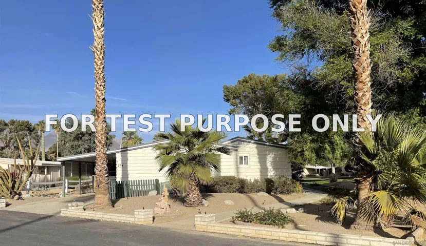 Demo/Test Data 1010 Palm Canyon Dr Unit 264, Borrego Springs, Ca 92004