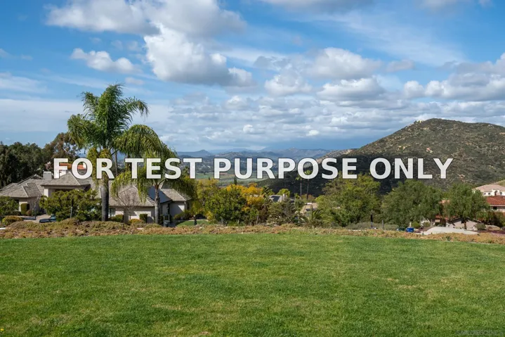Demo/Test Data 13421 Old Winery Road, Poway, Ca 92064