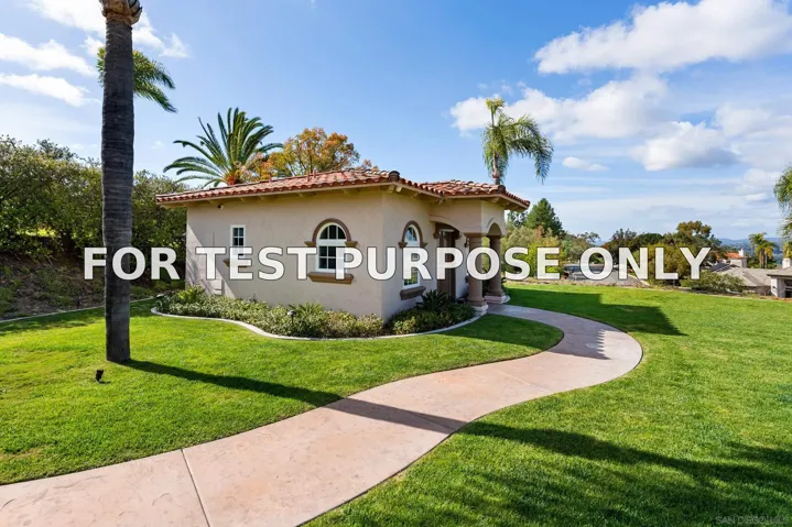 Demo/Test Data 13421 Old Winery Road, Poway, Ca 92064