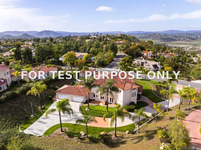 Demo/Test Data 13421 Old Winery Road, Poway, Ca 92064