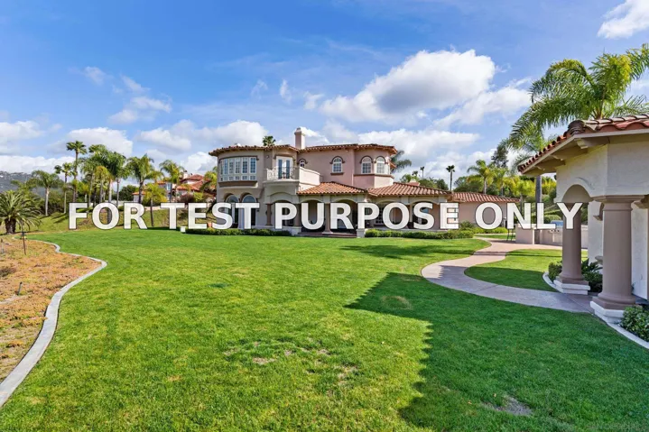 Demo/Test Data 13421 Old Winery Road, Poway, Ca 92064