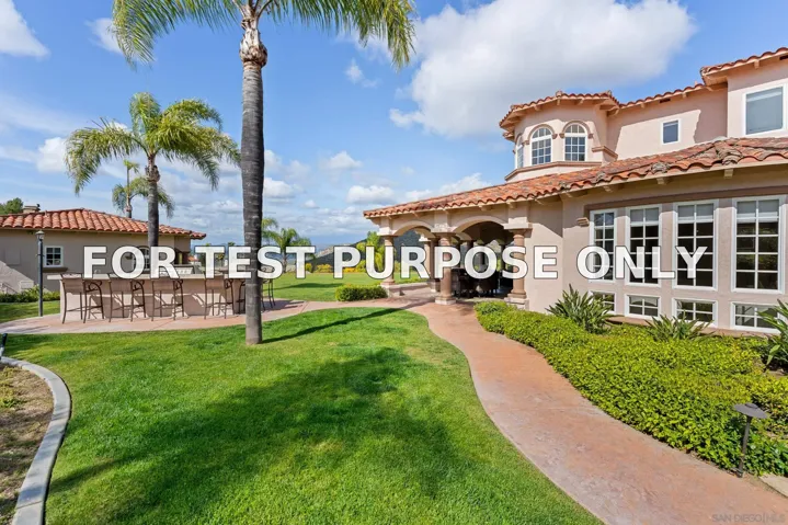 Demo/Test Data 13421 Old Winery Road, Poway, Ca 92064