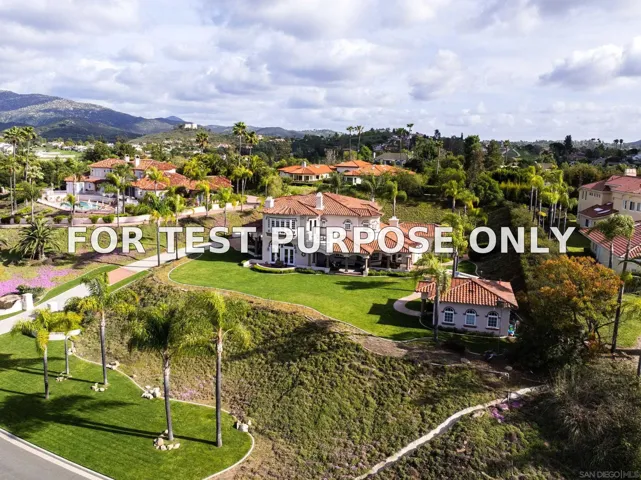Demo/Test Data 13421 Old Winery Road, Poway, Ca 92064
