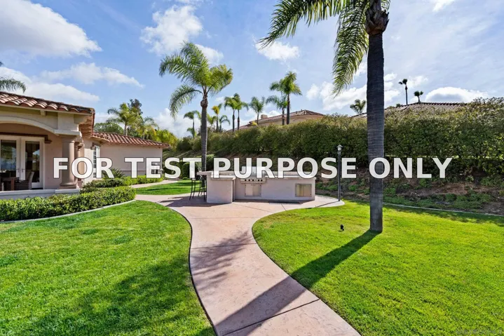 Demo/Test Data 13421 Old Winery Road, Poway, Ca 92064