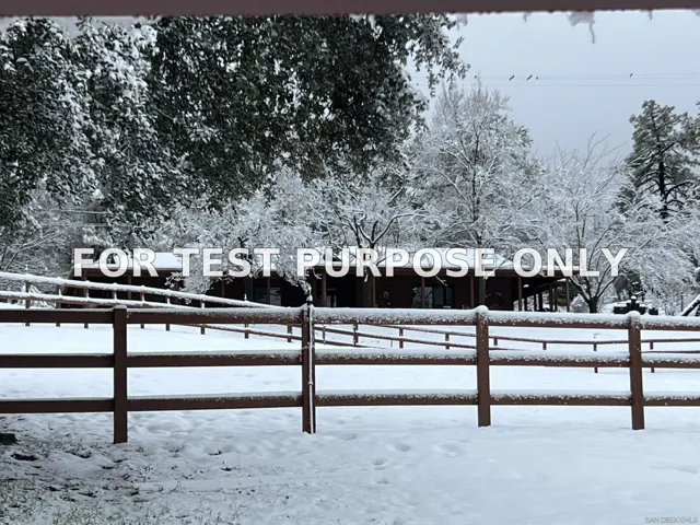 Demo/Test Data 25394 Mesa Grande Road, Santa Ysabel, Ca 92070