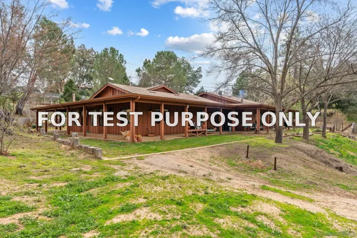 Demo/Test Data 25394 Mesa Grande Road, Santa Ysabel, Ca 92070