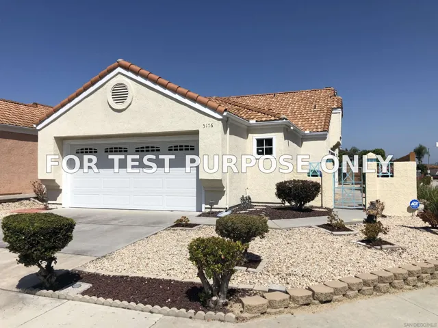 Demo/Test Data 5176 Baywood Circle, Oceanside, Ca 92056