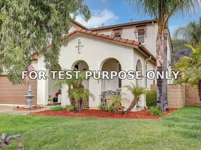 Demo/Test Data 3646 Lake Shore Road, Fallbrook, Ca 92028