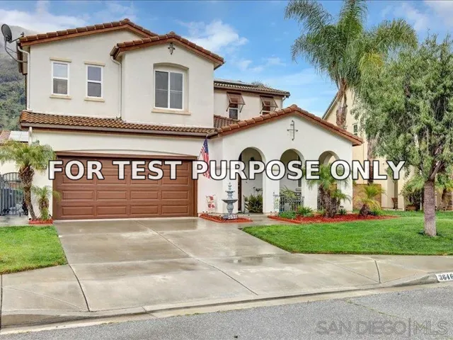 Demo/Test Data 3646 Lake Shore Road, Fallbrook, Ca 92028