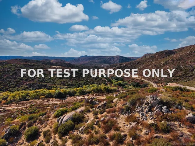 Demo/Test Data 28909 Hwy 94 Unit 25, Campo, Ca 91906