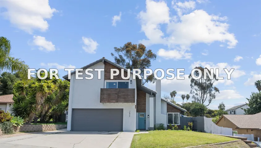 Demo/Test Data 7573 Gayneswood Way, San Diego, Ca 92139