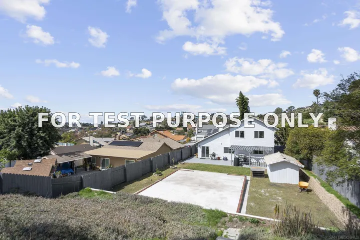 Demo/Test Data 7573 Gayneswood Way, San Diego, Ca 92139