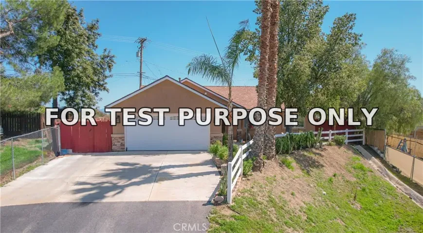 Demo/Test Data 29622 La Cresta Drive, Menifee, Ca 92587