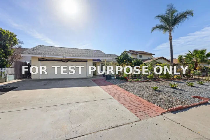 Demo/Test Data 14513 Mirando St, Poway, Ca 92064