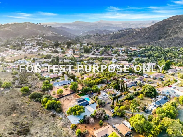 Demo/Test Data 3110 Rio Madre, Jamul, Ca 91935