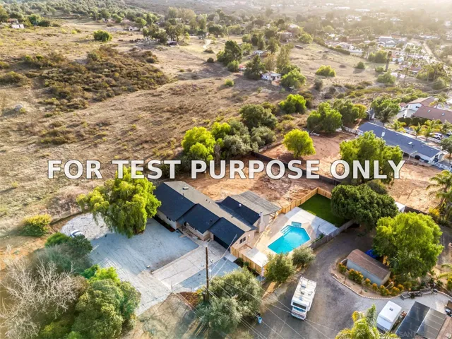 Demo/Test Data 3110 Rio Madre, Jamul, Ca 91935