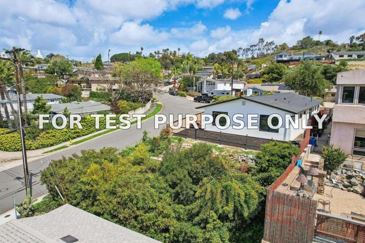 Demo/Test Data 4911 Sparks Ave, San Diego, Ca 92110