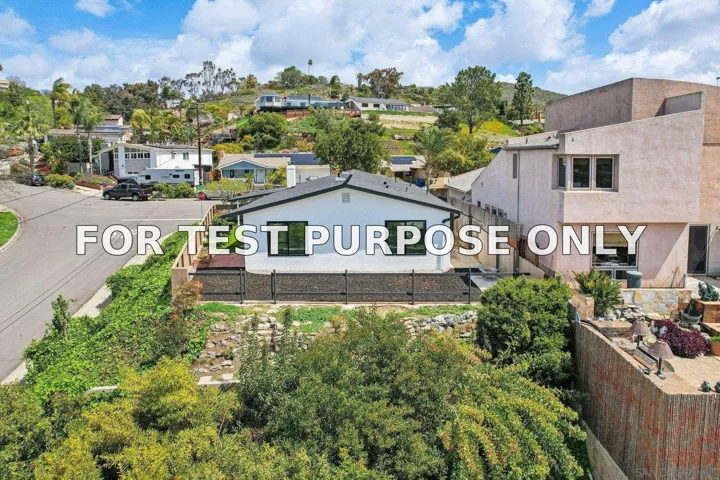 Demo/Test Data 4911 Sparks Ave, San Diego, Ca 92110
