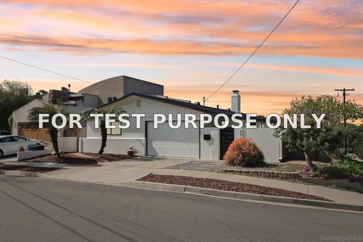 Demo/Test Data 4911 Sparks Ave, San Diego, Ca 92110