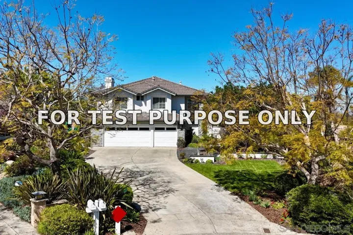 Demo/Test Data 1597 Parkview Dr, Vista, Ca 92081
