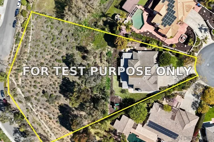 Demo/Test Data 1597 Parkview Dr, Vista, Ca 92081