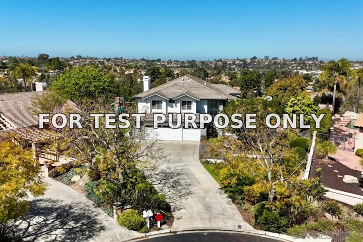 Demo/Test Data 1597 Parkview Dr, Vista, Ca 92081