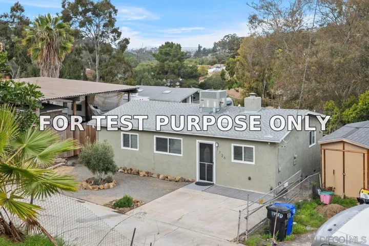 Demo/Test Data 1726 Swan St, San Diego, Ca 92114