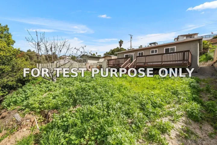 Demo/Test Data 1726 Swan St, San Diego, Ca 92114